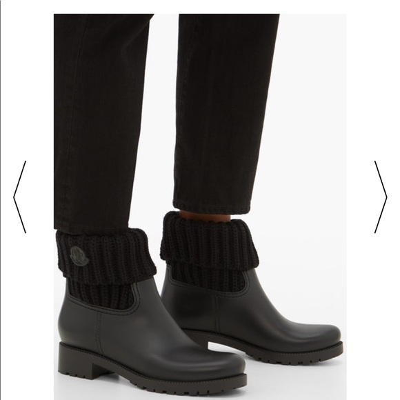 Moncler Ginette rain boot with knit cuff - Picture 6 of 9
